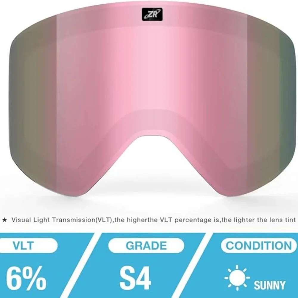 Ski Goggles Pink Lens